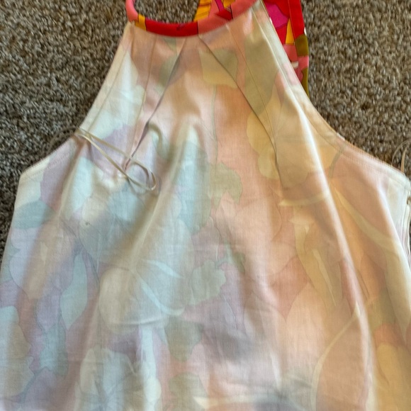 NWOT Trina Turk Pink and Yellow Floral Top Retail $248 - Picture 5 of 8